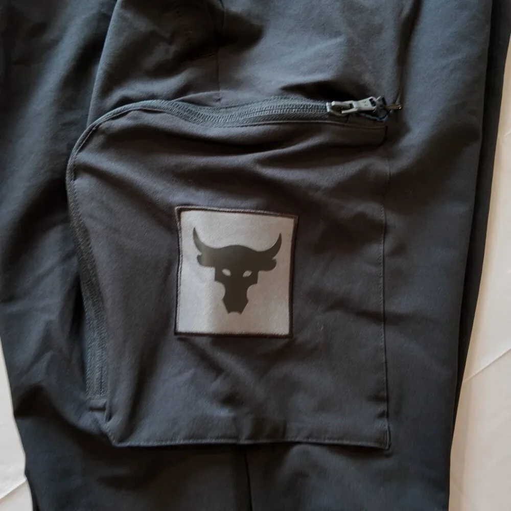 Under Armour | Project Rock Woven Cargo Pants - Black | Size L - Picture 8 of 11